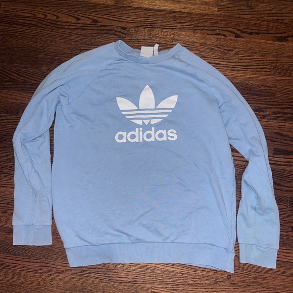 adidas Tops - Adidas Light Blue Crewneck Sweatshirt